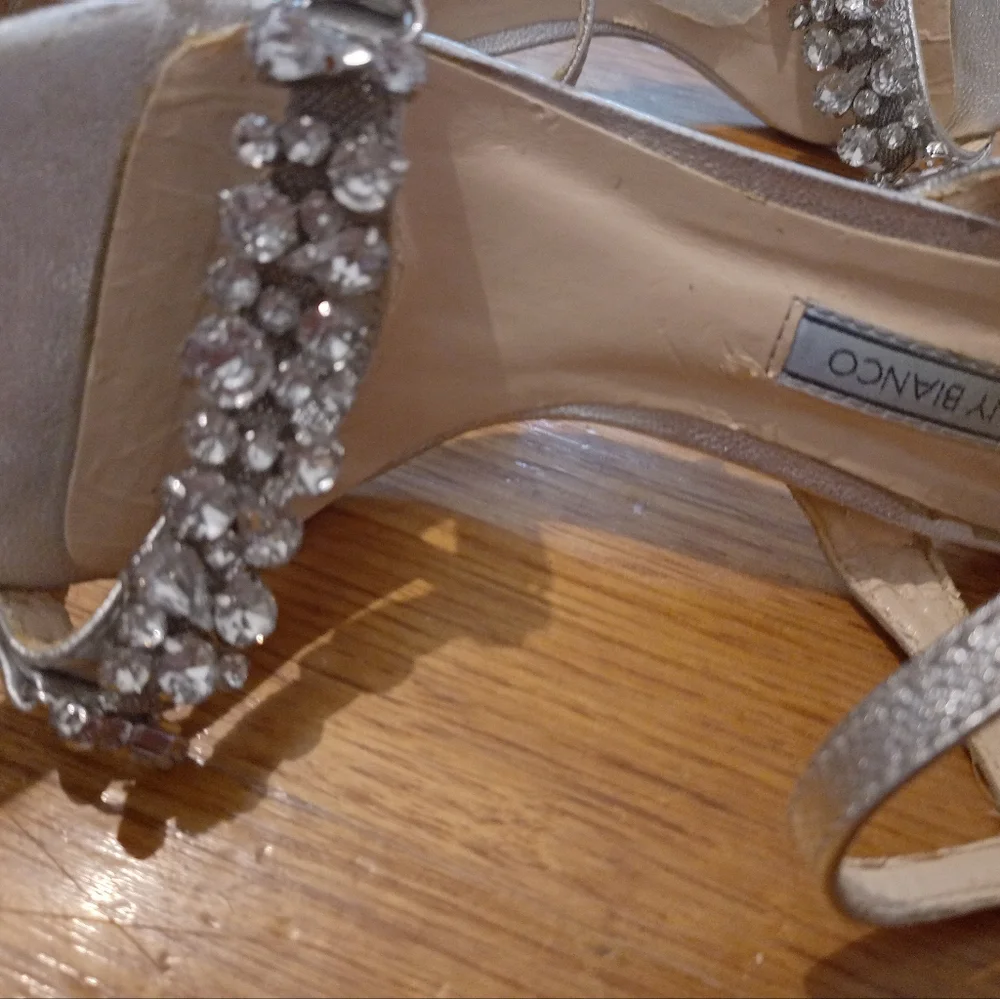Tony Bianco Silver Kosta Diamente  strap stiletto heel in size 6 - Picture 2 of 9
